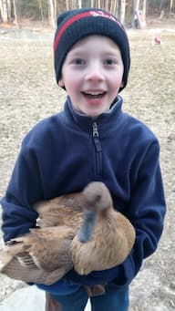 Son Holding Duck